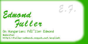 edmond fuller business card